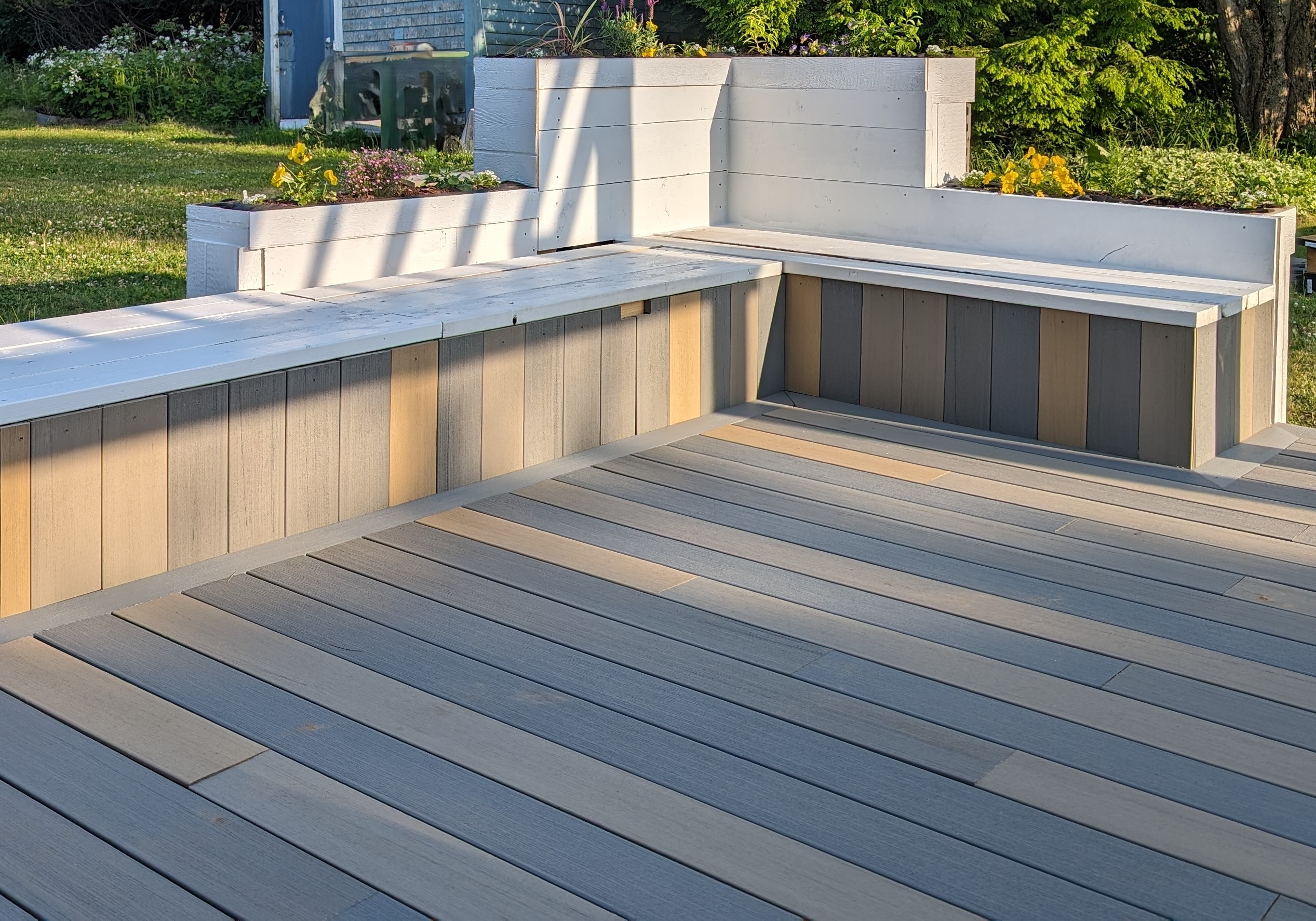 TimberTech Composite Decking in a intricate multicolor pattern